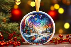 Round Christmass Ornament PNG Product Image 1