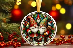 Round Christmas Ornament Sublimation|Clipart Product Image 2