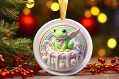 Round Christmas Ornament Sublimation|Clipart Product Image 2