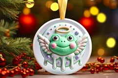 Round Christmas Ornament Sublimation|Clipart Product Image 2