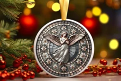 Round Christmas Ornament Sublimation|Clipart Product Image 2
