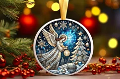 Round Christmas Ornament Sublimation|Clipart Product Image 2