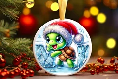 Round Christmas Ornament Sublimation|Clipart Product Image 2