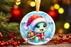 Round Christmas Ornament Sublimation|Clipart Product Image 2