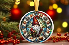 Round Christmas Ornament Sublimation|Clipart Product Image 2