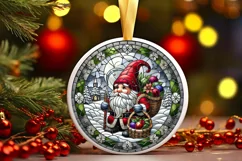 Round Christmas Ornament Sublimation|Clipart Product Image 2