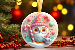 Round Christmass Ornament PNG Product Image 1