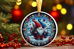 Round Christmas Ornament Sublimation|Clipart Product Image 1
