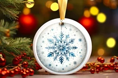 Round Christmas Ornament Sublimation|Clipart Product Image 1
