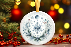 Round Christmass Ornament PNG Product Image 1