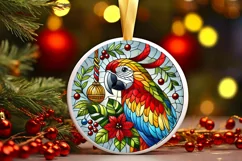 Round Christmas Ornament Sublimation|Clipart Product Image 1