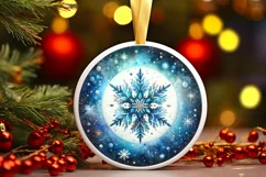 Round Christmas Ornament Sublimation|Clipart Product Image 1