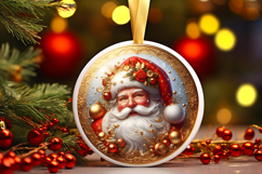 Round Christmass Ornament PNG Product Image 1
