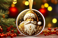 Round Christmass Ornament PNG Product Image 1