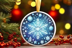 Round Christmas Ornament Sublimation|Clipart Product Image 3
