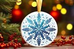 Round Christmas Ornament Sublimation|Clipart Product Image 1