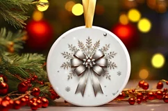 Round Christmas Ornament Sublimation|Clipart Product Image 2