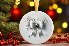 Round Christmas Ornament Sublimation|Clipart Product Image 2