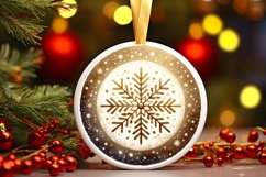 Round Christmas Ornament Sublimation|Clipart Product Image 3