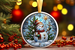 Round Christmass Ornament PNG Product Image 1