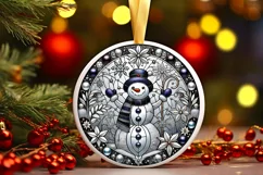 Round Christmas Ornament Sublimation|Clipart Product Image 1