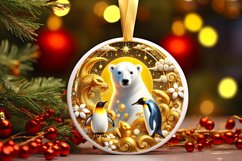 Round Christmas Ornament Sublimation|Clipart Product Image 1