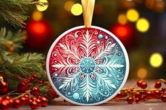Round Christmass Ornament PNG Product Image 1