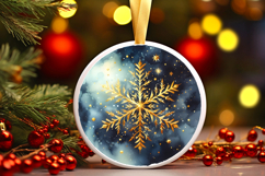 Round Christmass Ornament PNG Product Image 1