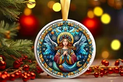 Round Christmas Ornament Sublimation|Clipart Product Image 1