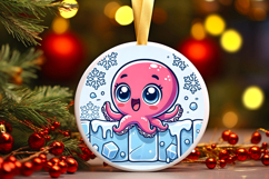 Round Christmass Ornament PNG Product Image 1