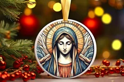 Round Christmas Ornament Sublimation|Clipart Product Image 1