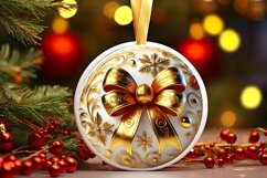 Round Christmas Ornament Sublimation|Clipart Product Image 1