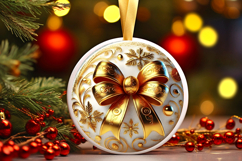 Round Christmass Ornament PNG Product Image 1