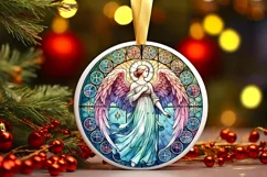 Round Christmas Ornament Sublimation|Clipart Product Image 1