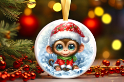 Round Christmass Ornament PNG Product Image 1