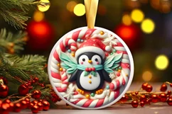Round Christmas Ornament Sublimation|Clipart Product Image 1