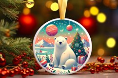 Round Christmas Ornament Sublimation|Clipart Product Image 1