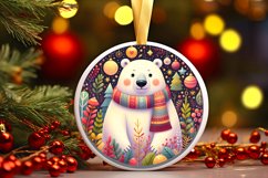 Round Christmas Ornament Sublimation|Clipart Product Image 1