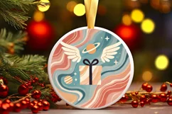 Round Christmas Ornament Sublimation|Clipart Product Image 2