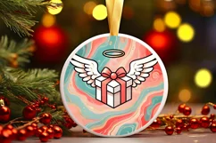 Round Christmas Ornament Sublimation|Clipart Product Image 2