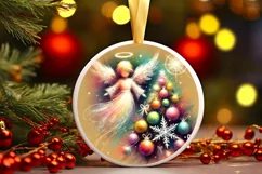 Round Christmas Ornament Sublimation|Clipart Product Image 2