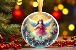 Round Christmas Ornament Sublimation|Clipart Product Image 2