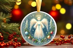 Round Christmas Ornament Sublimation|Clipart Product Image 2