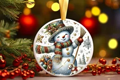 Round Christmas Ornament Sublimation|Clipart Product Image 2