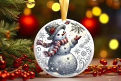 Round Christmas Ornament Sublimation|Clipart Product Image 2