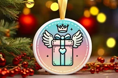 Round Christmas Ornament Sublimation|Clipart Product Image 2