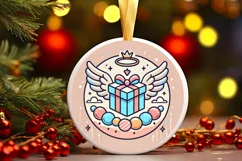 Round Christmas Ornament Sublimation|Clipart Product Image 2