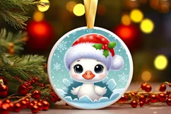 Round Christmas Ornament Sublimation|Clipart Product Image 1
