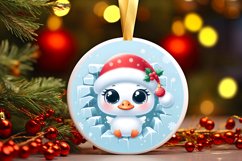 Round Christmas Ornament Sublimation|Clipart Product Image 1