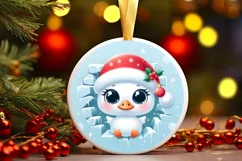 Round Christmas Ornament Sublimation|Clipart Product Image 1